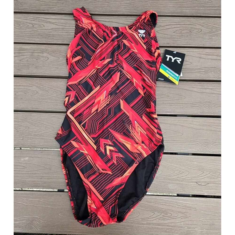 TYR DuraFast Maxfit Women's Zenith One Piece Swimsuit Red, -Sz 30 NEW